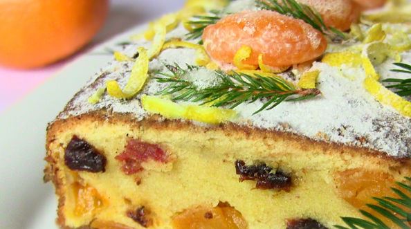 Christmas Cupcake with Tangerines