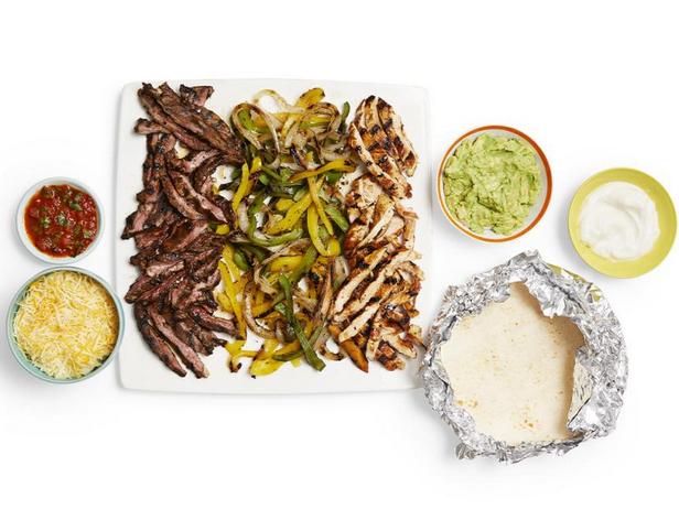 Fajitas with Beef Steak and Chicken