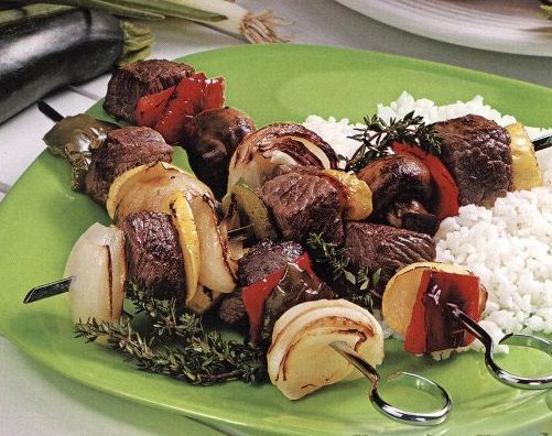 Beef and Vegetable Kebabs