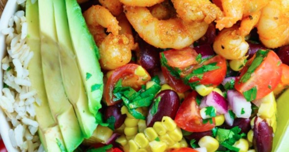 Burrito Bowl with Shrimps