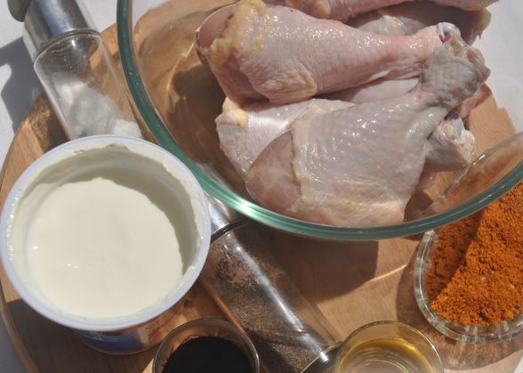 Chicken Drumsticks on the Grill, in the Sour Cream Marinade step 1