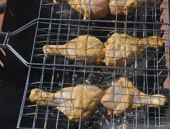 Chicken Drumsticks on the Grill, in the Sour Cream Marinade step 8