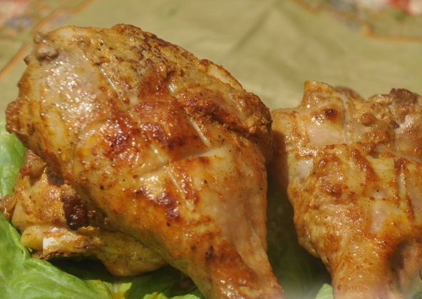 Chicken Drumsticks on the Grill, in the Sour Cream Marinade