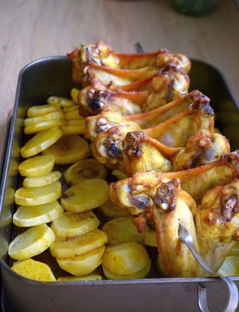Chicken Wings Baked with Potatoes step 7