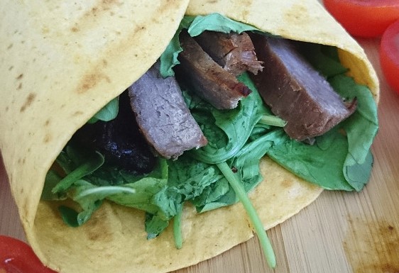 Grilled Burrito with Beef and Prunes