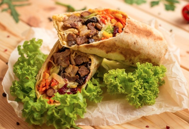 Homemade Pork and Pineapple Burrito