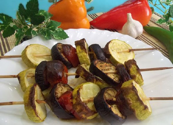 Kebab from Vegetables in the Oven