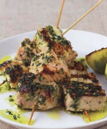 Kebabs of Three Types of Fish
