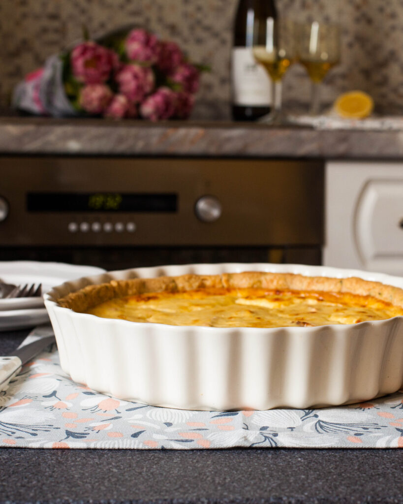 Quiche with Salmon and Leek step 9