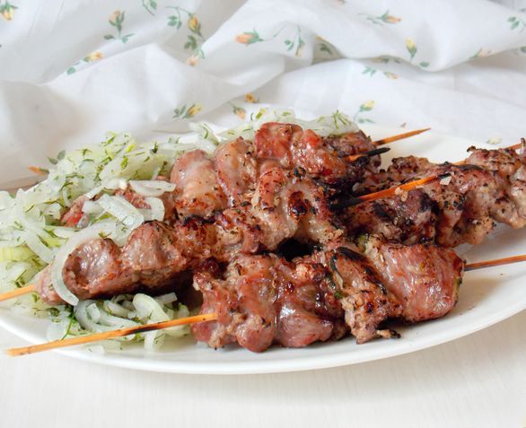 Lamb Kebab in Apple Marinade (in the Oven)