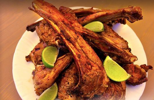 Lamb Loin in a Garlic-Lime Marinade, Grilled