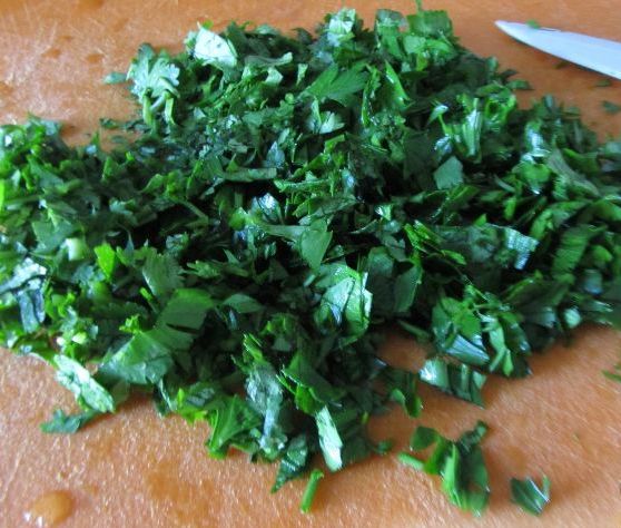 Oven Kebab with Cilantro, Parsley and Celery step 1
