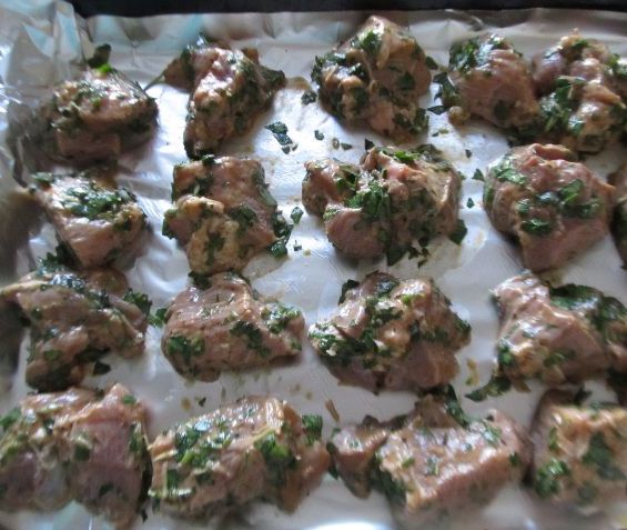Oven Kebab with Cilantro, Parsley and Celery step 5