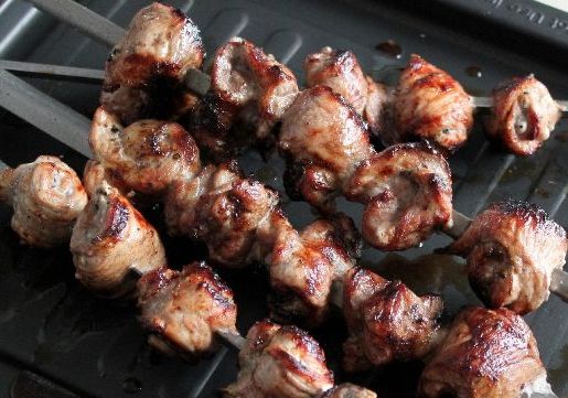 Pork Kebab in the Form of Rolls