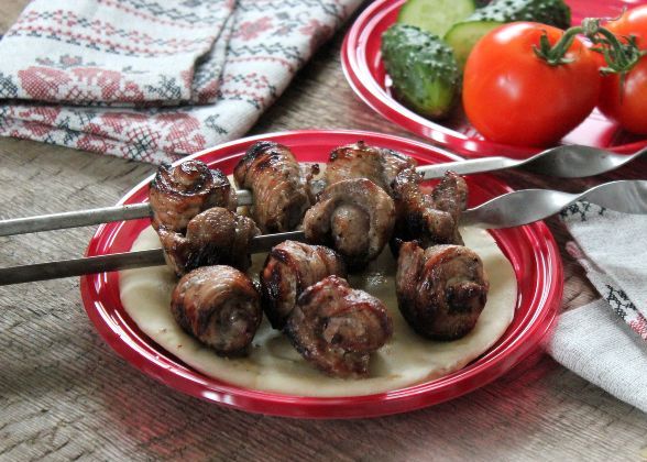 Pork Kebab in the Form of Rolls