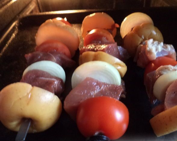 Pork Kebab on a Baking Sheet step 9