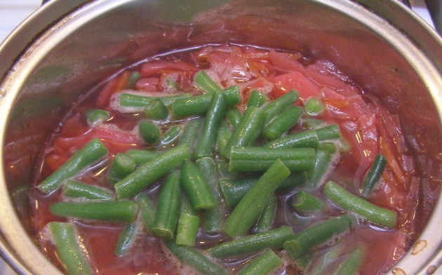 Red Borsch with Green Beans step 8
