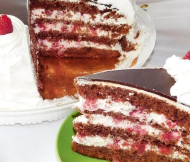 Chocolate Cake with Raspberries