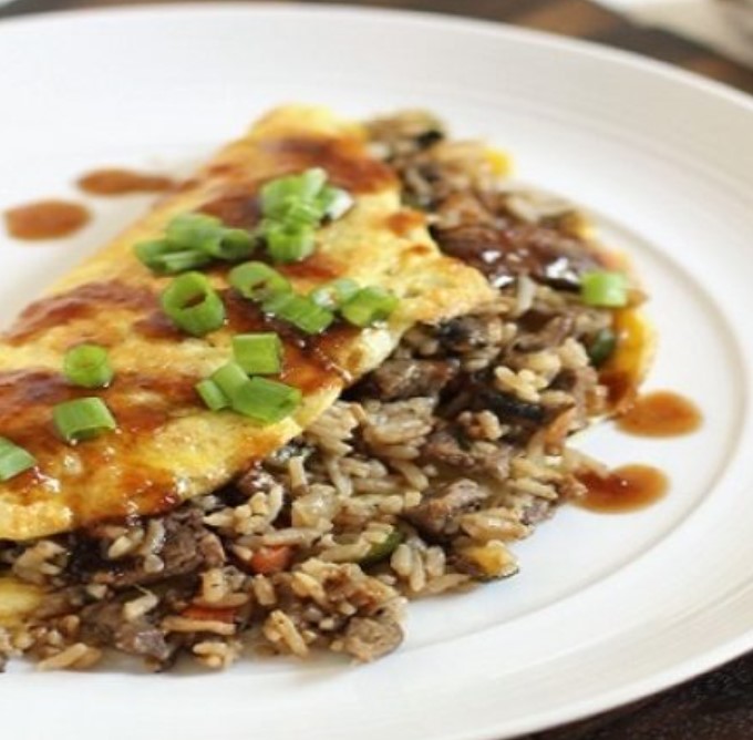 Korean Style Omelet with Rice