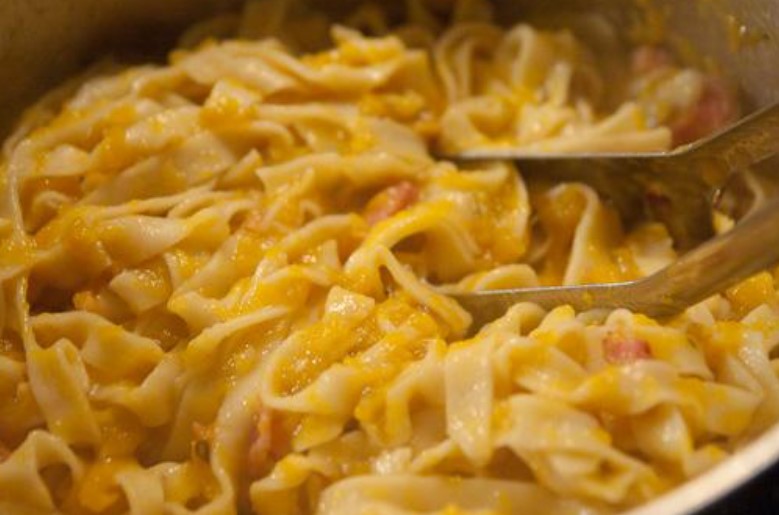 Tagliatelle with Pumpkin Sauce step 6