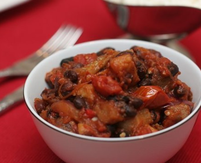 Chili with Black Beans and Eggplant
