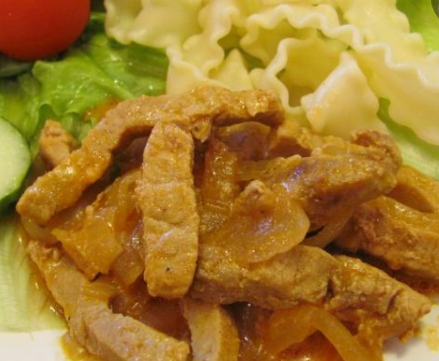 Beef Stroganoff with Mayonnaise