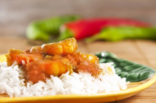 Curry Tiger Prawn Rice
