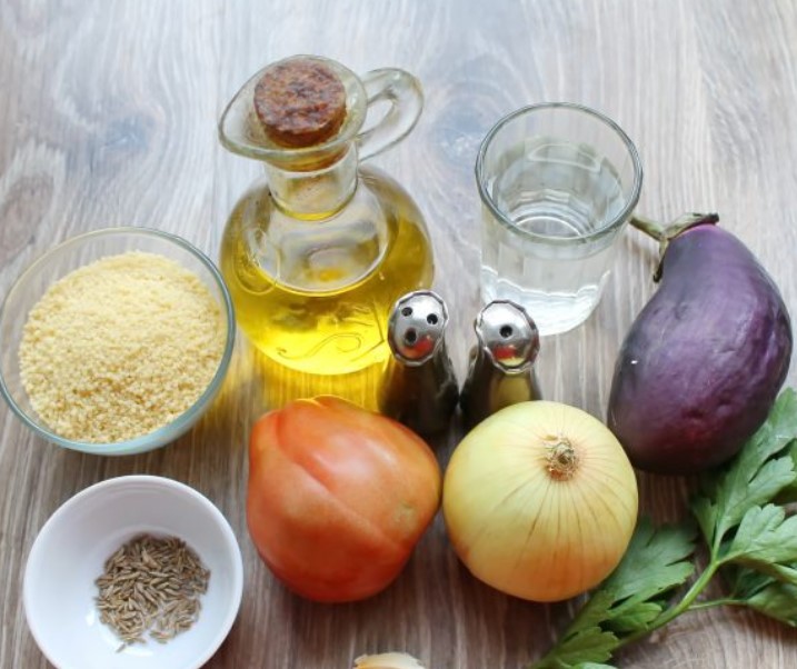 Couscous with Eggplant step 1