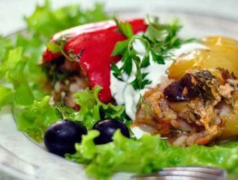Pepper Stuffed with Rice and Vegetables