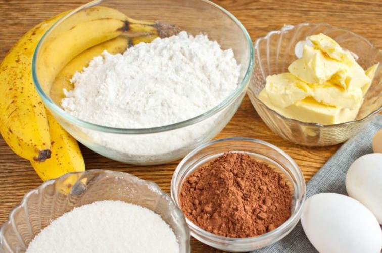 Chocolate Banana Bread step 1