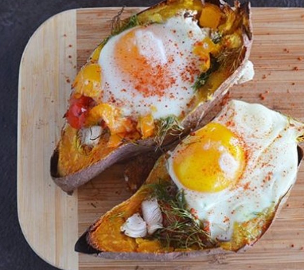 Breakfast in Sweet Potatoes
