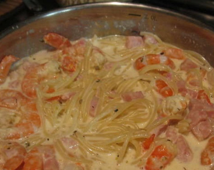 Shrimp Carbonara step 4