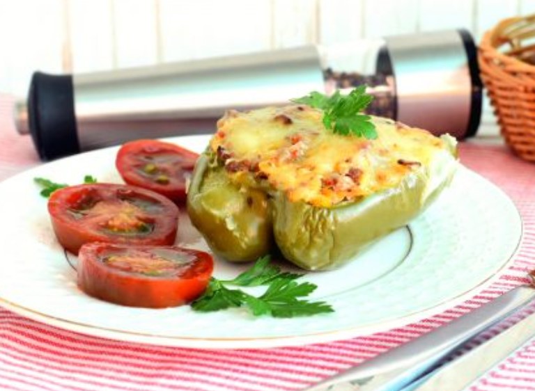 Stuffed Sweet Peppers with Italian Orzo Pasta