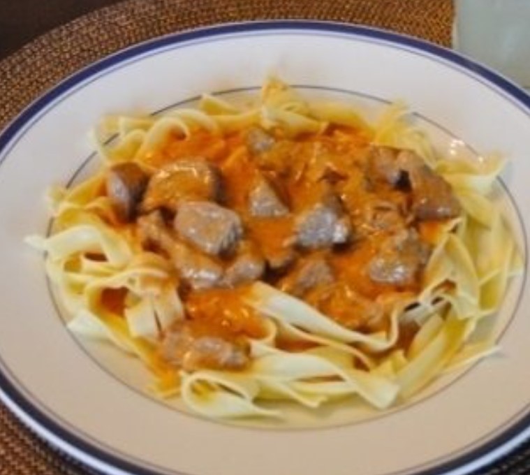 Beef Stroganoff with Mustard