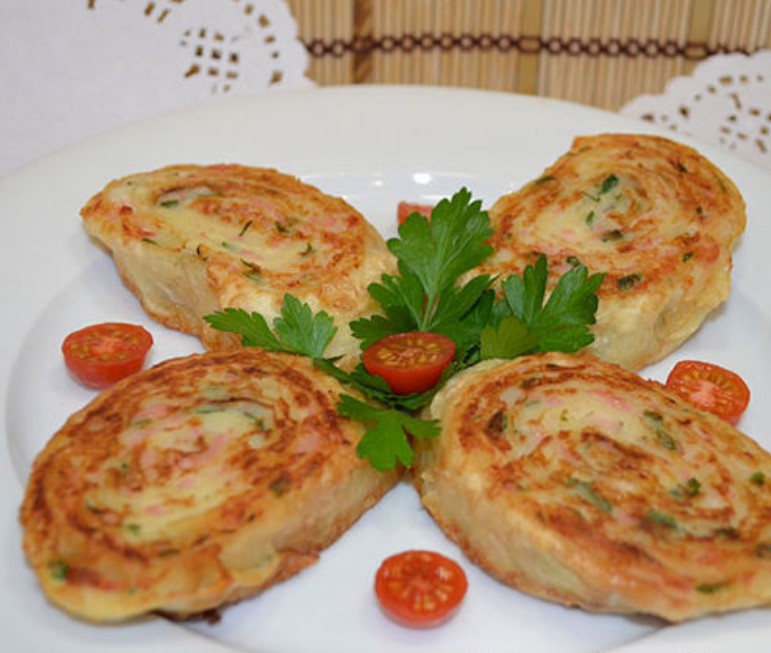 Lavash Rolls with Potatoes and Sausage
