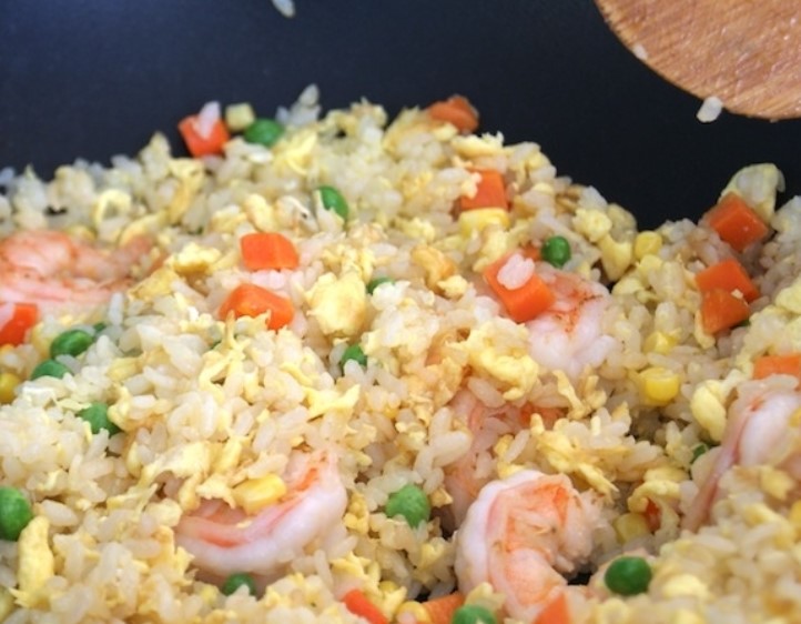 Chinese Style Rice with Fried Shrimp step 13