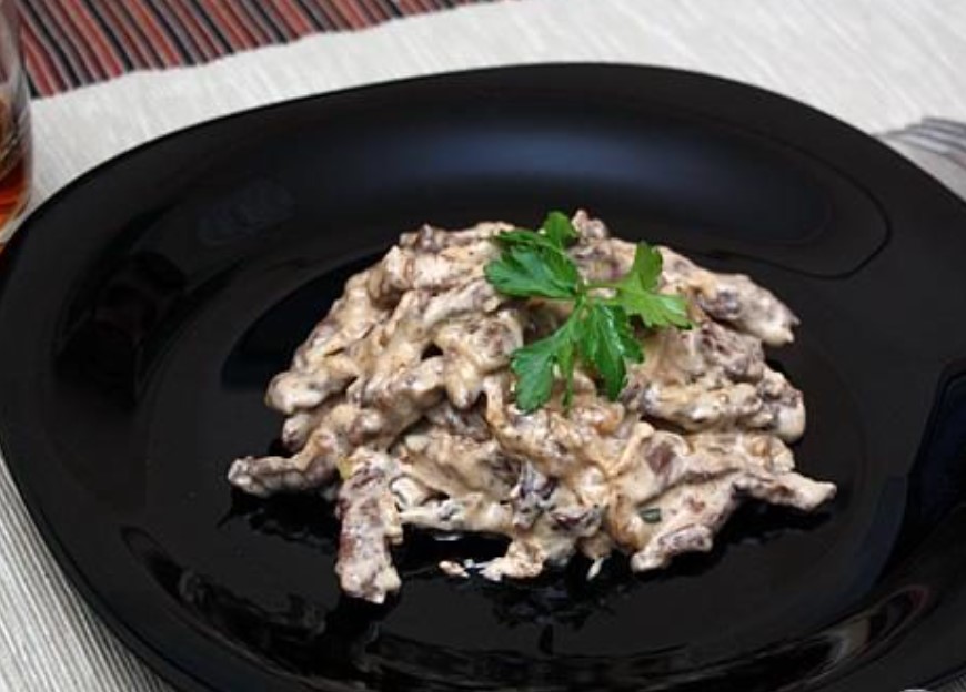 Beef Stroganoff with Dill