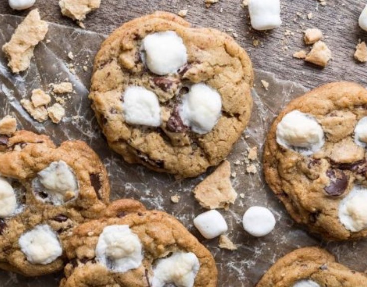 Shortbread Cookies with Chocolate and Marshmallows