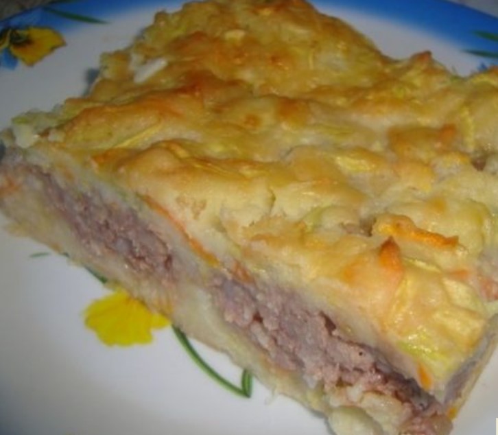 Zucchini Cake with Minced Meat