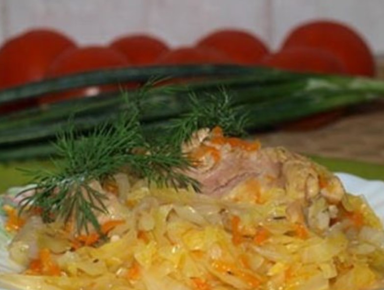 Fresh Stewed Cabbage with Chicken