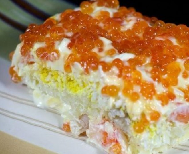 Puff Salad with Shrimps
