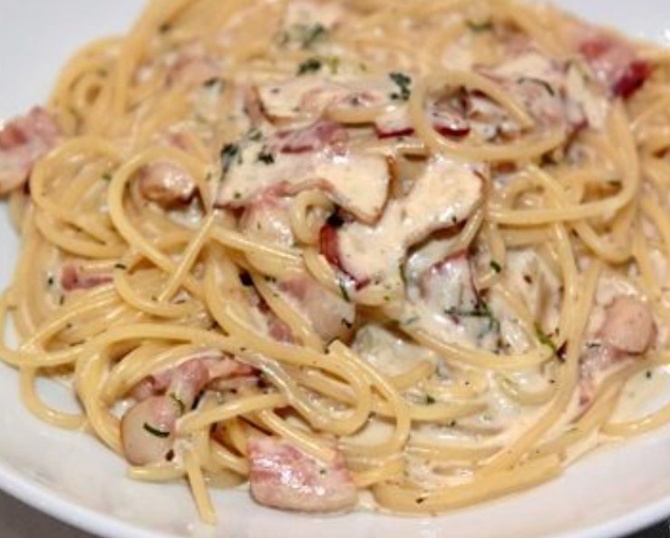 Carbonara with Mushrooms