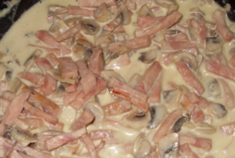 Carbonara with Mushrooms step 3