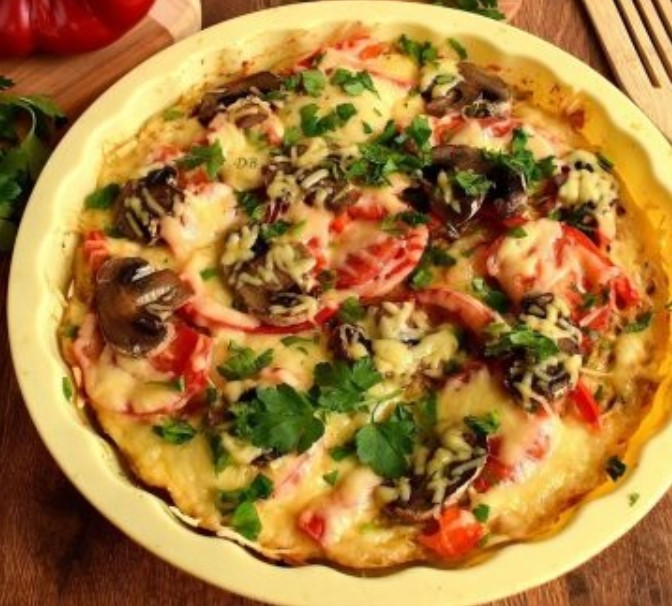 Diet Chicken Pizza without Dough