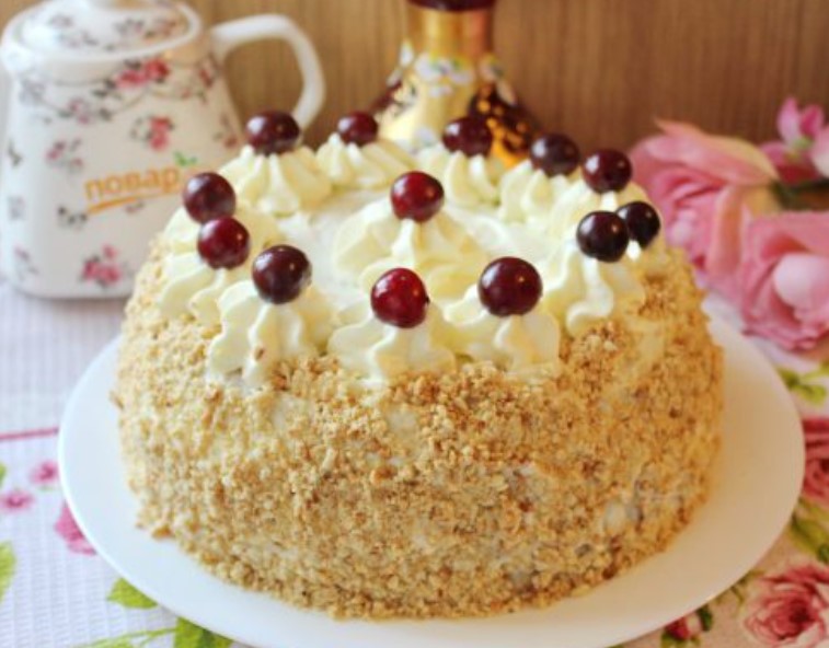 Cherry Custard Cake