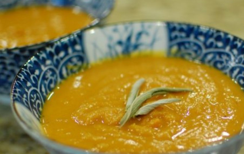 Puree Soup with Pumpkin and Sweet Potato