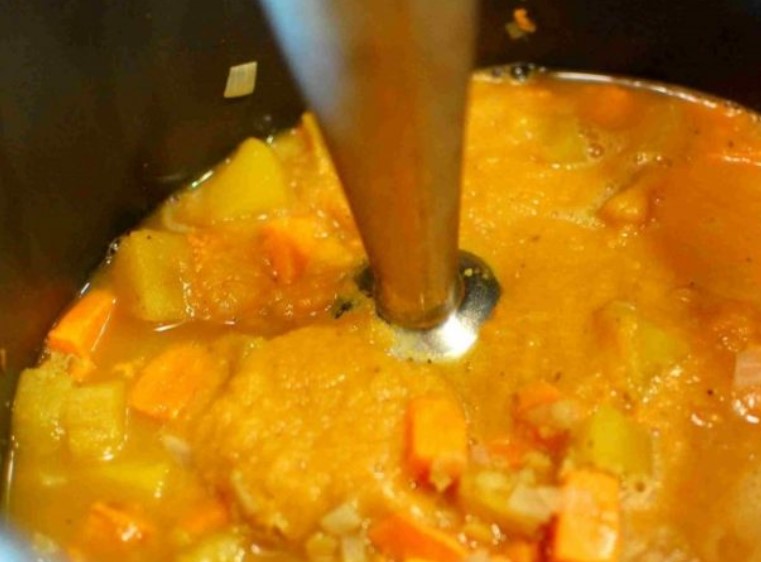 Puree Soup with Pumpkin and Sweet Potato step 5