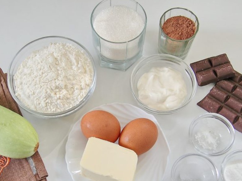 Chocolate Sheet Zucchini Cake step 1