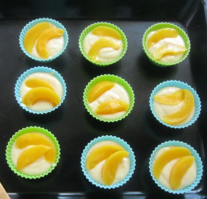 Canned Peach Cupcakes step 9
