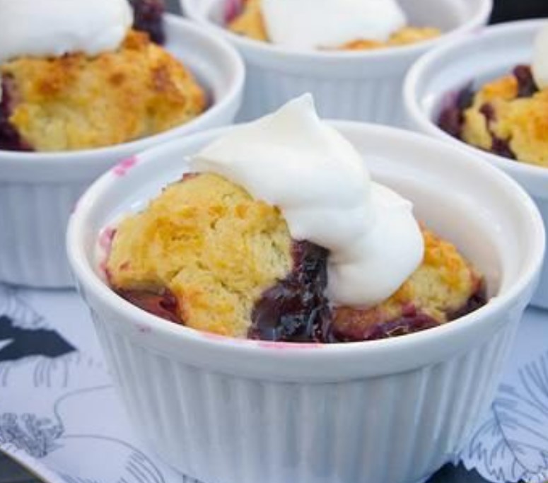 Berry Cobbler with Peaches